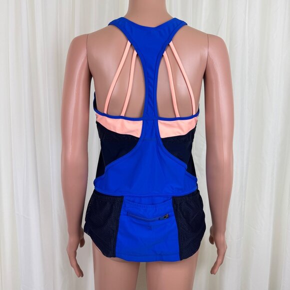Athleta Colorblock Tri-ssential Tankini Tank Top Gym Workout Swim Run M - Picture 1 of 11
